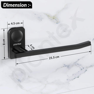 Plantex Stainless Steel Napkin Hanger for Washbasin/Napkin Holder for Bathroom/Towel Ring/Bathroom Accessories - Pack of 1 (Black)