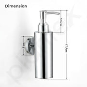 Plantex Liquid Soap Dispenser for Bathroom/304 Grade Stainless Steel Shampoo Dispenser/Round Hand wash Dispense/Bathroom Accessories - Pack of 1 (Regent, Chrome)