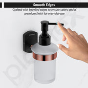 Plantex 304 Grade Stainless Steel Liquid 1 Ml Soap Dispenser/Shampoo Dispenser/Handwash Dispenser/Bathroom Accessories - Pack Of 1 (Parv-Rose Gold & Black)