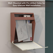 Plantex Letter Box/Suggestion Box with Key Lock/Post Box for Gate Home/Office/Complaint Box/Wall Mounted Mail Box - GI Steel (Orchid & Ivory)