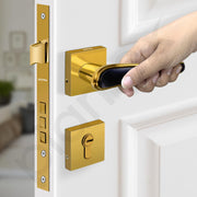 Plantex Main Door Lock/Mortise Lock for Doors - Robust Door Handle for Home with Brass Locks Body & Cylinder (PT-014, Gold & Black)