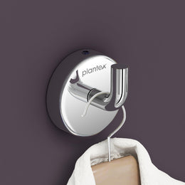 Plantex Stainless Steel Robe Hook for Bathroom/Door Hook Hanger/Wall Hanging Hooks/Bathroom Accessories - Pack of 1 (Chrome)