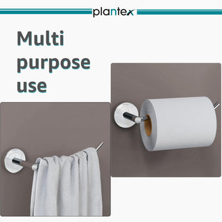Plantex Stainless Steel Toilet Paper Roll Holder/Toilet Paper Holder/Tissue Paper Roll Holder for Bathroom Accessories (Chrome)