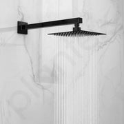 Plantex 18-Inch Square Shower Arm for Overhead Shower/Stainless Steel Shower Pipe/Wall Mount Bathroom Fitting with Â½-Inch Thread - Pack of 1 (Black)