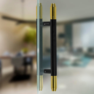 Plantex 14 Inch Door Handle for Main Door/Heavy Duty Main Door Handle/Pull Push Handle for Home/Office – Pack of 1 (112,Black & Gold)
