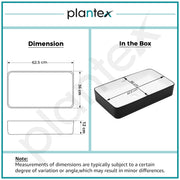 Plantex Ceramic Wash Basin for Bathroom/Tabletop Washbasin/Counter Top Black Washbasin/Vessel Sink (White & Black-25x14x5 Inch)