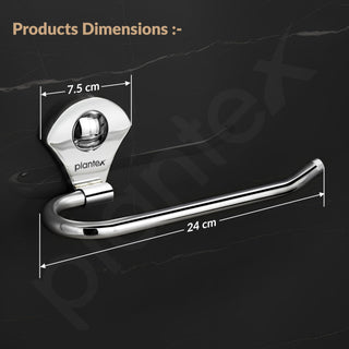 Plantex Royal Stainless Steel Napkin Holder for Wash Basin/Towel Ring/Napkin Holder/Bathroom Accessories (Chrome)