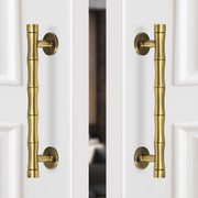 Plantex Door Handle/Stainless Steel Main Door Handle/8 Inch Pull-Push Handle/3 Years Warranty Pack of 2 (S-140, Brass Antique)