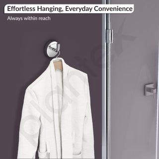 Plantex Stainless Steel Robe Hook for Bathroom/Door Hook Hanger/Wall Hanging Hooks/Bathroom Accessories - Pack of 1 (Chrome)