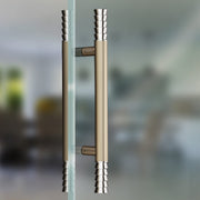 Plantex Heavy-Duty Golden Lotus 14 Inch Main Door Handle for Home/Glass & Wooden Door/Pull-Push Handle for Home/3 Years Warranty Pack of 1 (Satin White)