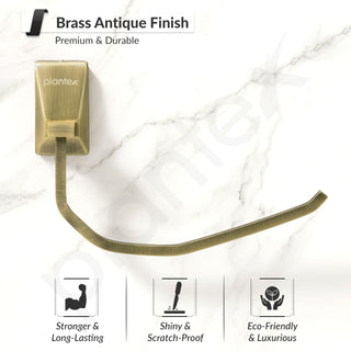 Plantex 304 Stainless Steel Rotatable Towel Hanger for Washbasin/Towel Ring for Bathroom/Towel Hanger/Napkin Holder/Bathroom Accessories - Crystal (Brass Antique)