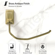 Plantex 304 Stainless Steel Rotatable Towel Hanger for Washbasin/Towel Ring for Bathroom/Towel Hanger/Napkin Holder/Bathroom Accessories - Crystal (Brass Antique)