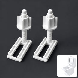 Plantex Soft Close Toilet Seat Cover Hinges/Plastic Screw Kit for Toilet Seat Cover Repair/Fixing Kit for EWC Models/Plastic Seat Cover Fixtures - (White)
