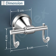 Plantex 304 Grade Stainless Steel Robe Hook/Cloth Hanger/Robe Hooks for Bathroom/Wall Hanging/Bathroom Accessories - Chrome (Niko)