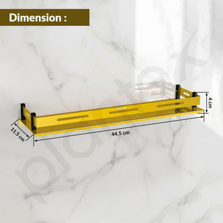 Plantex Shelf for Bathroom/Stainless Steel Shelf/Multipurose Shelf for Bathroom/Bathroom Accessoriece - (18 x 5 Inch, PVD Gold)