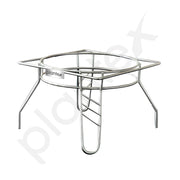 Plantex Heavy Stainless Steel Matka Stand/Pot Stand/Plant Pot Stand(21.5 x 21.5 x 14.5 cm, Silver-Chrome)