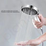 Plantex ABS Round Hand Shower Without Hose Pipe for Bathroom/High Pressure Multi Function 6 Mode Spray Handheld Shower for Bathroom/Hand Shower for Home/Hotel-(644-Chrome)