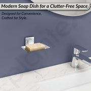 Plantex Aqua Heavy-Duty Stainless Steel Soap Holder for Bathroom/Soap Dish/Soap Stand/Bathroom Accessories - (Chrome)