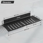 Plantex Stainless Steel Double Soap Dish/Stand/Holder/Tray for Bathroom and Kitchen/Bathroom Accessories - Wall Mount (Black)