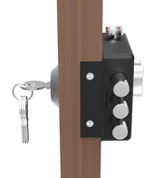 Plantex Heavy Duty Dead Bolt Lock/Rim Lock Set/Trio Lock Dead Bolt for Home/Office/Hotel â€“ Pack of 1 (Z-Black)