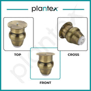 Plantex 3 Inch Sofa Legs for Bed Furniture/Sofa Legs for Table/Sofa Support Legs with Rubber Grip (Brass Antique, 6 Pcs)
