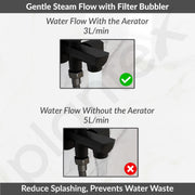 Plantex Two Way Tap for Washing Machine/Quarter Turn 2 in 1 Bib Cock/Wash Basin tap with Teflon Tape and Wall Flange/2 Way Bathroom Tap with Brass Spindle - (Black)
