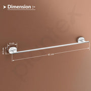 Plantex  J4 Stainless Steel Towel Holder in Bathroom/Cloth Hanger for Bathroom/24 Inch Towel Rod/Bathroom Accessories (Chrome Finish) Onix