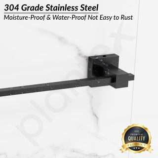 Plantex 304 Grade Stainless Steel Single Towel Rod for Bathroom/Hand Towel Hanger/Towel Holder/Bathroom Accessories - Splash (24-inch) Black