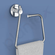 Plantex Stainless Steel Towel Ring for Bathroom/Napkin-Towel Hanger/Wash Basin/Bathroom Accessories - (Chrome-Rectangle) - Pack of 4