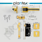 Plantex Main Door Locks for Home/Premium Mortise Lock for Door with 3 Years of Warranty by Plantex/Main Door Lock Set (Gold & Black)