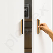 Plantex Cabinet Handle/Kitchen Cabinet Door Handle/Wardrobe/96 mm Cupboard Handle/Door Pull-Push Handle for Home/Office - Pack of 2 (Gold)