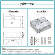 Plantex Tabletop Wash Basin for Bathroom/Designer Ceramic Basin/Rectangle Countertop Wash Basin/Home/Office (13 x 11.5 x 5 Inch)