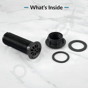 Plantex Brass with Nylon 6 inch Full Thread Waste Coupling for Wash Basin/Coupling for Sink - Pack of 1 (BH-1116, Black)