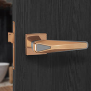 Plantex Heavy Duty Door Lock/Bathroom Door Lock/Mortise Keyless Handle Set for Home/Bathroom/Store Room/Balcony/Office (7104 - PVD Satin Black Matt)