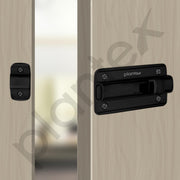 Plantex Premium Heavy Duty Door Stopper/Door Lock Latch for Home and Office Doors - Pack of 3 (Z-Black)