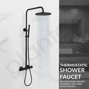 Plantex Shower Panel for Bathroom/Deluxe Circular Shower Panel Set/Overhead Showers and Hand Shower for Bathroom with Hot &cold MixerÃ¢â‚¬â€œ(Black)