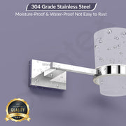 Plantex 304 Grade Stainless Steel Tumbler Holder Stand with Spaces for Toothbrush Bathroom Acessories - Benz (Chrome)