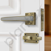 Plantex Mortise Bathroom Door Lock/Heavy Duty Keyless Door Lock for Store Room/Balcony/Office (7091 - Brass Antique & Satin Black Matt)