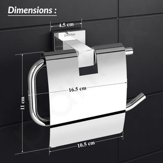 Plantex 304 Grade Stainless Steel Tissue Paper Holder/Toilet Paper Roll Holder/Toilet Paper Holder for Bathroom Accessories - Splash (Chrome)