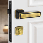 Plantex Door Lock for Home/Main Door Lock Set with 3 Computerized Key/Mortise Lock for Door with Brass Lockbody & Cylinder (SM026, Brass Antique & Black)