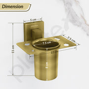 Plantex Tumbler Holder for Bathroom/Stainless Steel Toothbrush Holder/Toothpaste Holder/Bathroom Accessories Ã¢â‚¬â€œ Pack of 1, Aqua (Brass Antique)