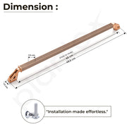 Plantex Aluminium Cabinet Handle/450mm Wardrobe Handle for Home/Cupboard Door Pull-Push Handles for Office - Pack of 1 (Rose Gold)