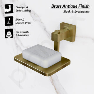 Plantex 304 Grade Stainless Steel Soap Dish/Bathroom Soap Holder/Wall Mounted Soap Holder/Bathroom Accessories - Splash (Antique)