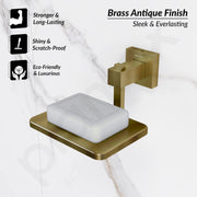 Plantex 304 Grade Stainless Steel Soap Dish/Bathroom Soap Holder/Wall Mounted Soap Holder/Bathroom Accessories - Splash (Antique)