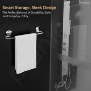Plantex Royal Stainless Steel Bathroom Single Towel Rod/Towel Hanger/Towel Holder/Stand/Bathroom Accessories (24-inch) Chrome