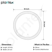 Plantex LED Bathroom Mirror with 3 Tone/Designer Mirror for Living Room/Bedroom/Dressing Room - Round Shape (Dia.24 Inch)