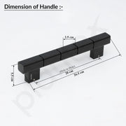 Plantex Mighty Aluminium 11 Inch Main Door Handle/Pull-Push Handle for Glass Door/3 Years Warranty - Pack of 1 (Black)