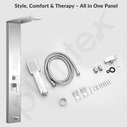 Plantex 304 Grade Stainless Steel Shower Panel for Bathroom with Showerhead/Hand Shower/Body Massage Jets/Bathroom Shower System-(KM-8111)