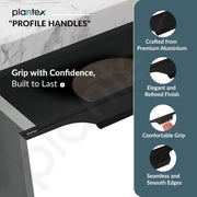 Plantex Profile Handle for Kitchen Cabinet/32 Inch Alluminium Drawer Profile Handle/Wardrobe Pull Handle for Home/Office/Hotel - Pack of 1 (Black)