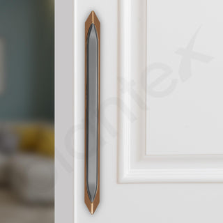 Plantex Door Handle/Main Door Handle/15 Inch Pull-Push Handle for Home/Office/Hotel - Pack of 1 (SH-365, Choco & Satin Black) - 3 Years Warranty